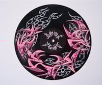 Image 2 of NO DIGNITY: Limited Edition Vinyl Pack 'Pink and Grey Flame Letters'
