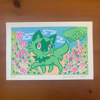 PokePosca Flowery Plant Cat Original Art