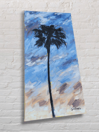 Image 2 of Solitary Palm oil painting 