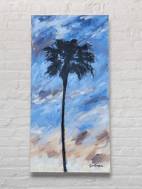 Image 1 of Solitary Palm oil painting 