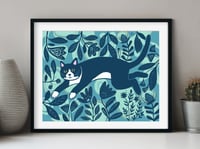 Image 3 of Tuxedo Cat Art Print