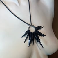 Image 2 of SPIRIT | Teardrop Rubber Necklace on Black Stainless Chain