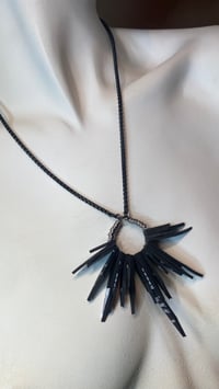 Image 3 of SPIRIT | Teardrop Rubber Necklace on Black Stainless Chain