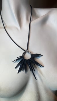Image 4 of SPIRIT | Teardrop Rubber Necklace on Black Stainless Chain