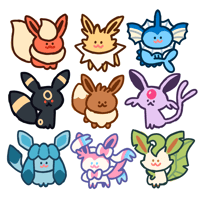 Image 1 of eeveelutions sticker pack