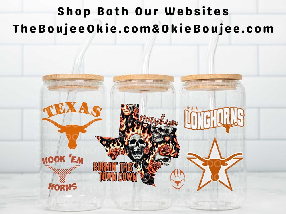 Image of Texas Longhorns Football Uv Dtf Wrap Choice of 2   D2004 & D2006