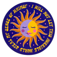 Image 1 of Whimsy Horrible World Glitter Sticker