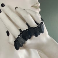 Image 1 of OOAK | PETALS Oxidized Stainless 4Finger Ring