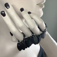 Image 2 of OOAK | PETALS Oxidized Stainless 4Finger Ring
