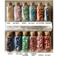 Image 2 of Crystal Gemstone Chips, Tiny Crystal Chips, Tumbled Stones, 30ml Glass Jar, Choose from 12 Gemstones