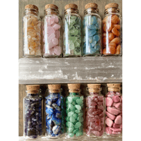 Image 7 of Crystal Gemstone Chips, Tiny Crystal Chips, Tumbled Stones, 30ml Glass Jar, Choose from 12 Gemstones