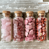 Image 1 of Crystal Gemstone Chips, Tiny Crystal Chips, Tumbled Stones, 30ml Glass Jar, Choose from 12 Gemstones