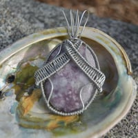 Image 1 of Woven Lepidolite pendant 