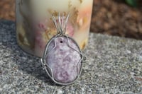 Image 3 of Woven Lepidolite pendant 