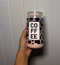 PREMADE CUP - Coffee Cow Print 