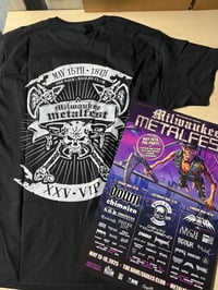 Image 2 of MILWAUKEE METAL FEST VIP SHIRT + POSTER SIGNED BY DEVIN TOWNSEND