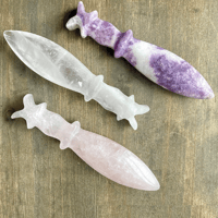 Image 1 of Crystal Athame, Crystal Dagger, Ritual Dagger, For Wicca, Pagan Altar & Tools