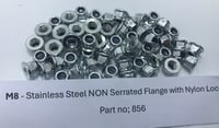 Image 2 of M8 S/S Nylon NON serrated Lock nut - #856 - 8