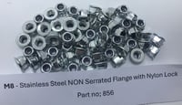 Image 3 of M8 S/S Nylon NON serrated Lock nut - #856 - 8