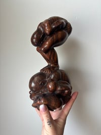 Image 3 of Vintage Wood Weeping Buddha 
