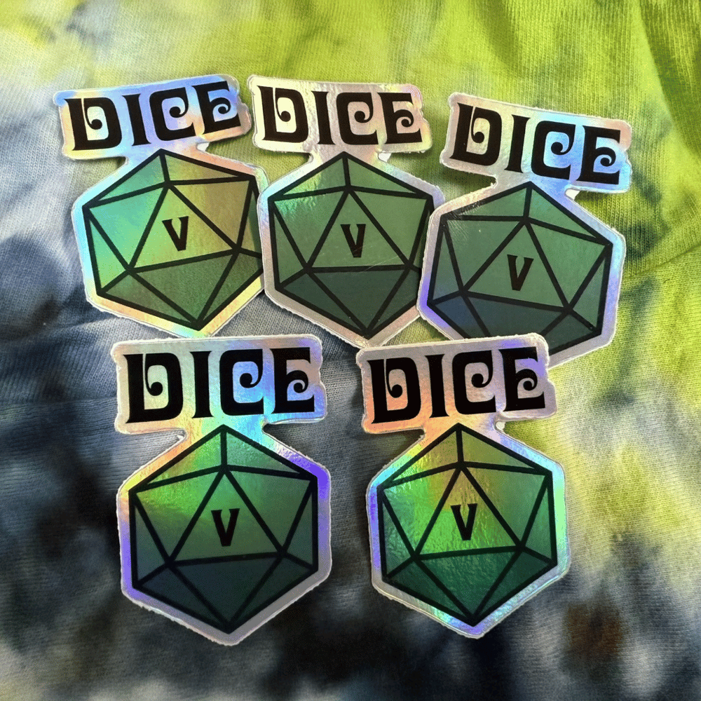 Image of Dice V Logo Sticker