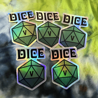 Image of Dice V Logo Sticker
