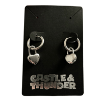 Image 1 of LOIS - Heart Huggie Hoops