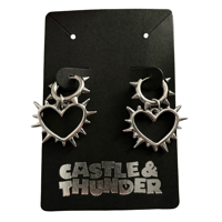 Image 1 of DREW - Heart Huggie Hoops