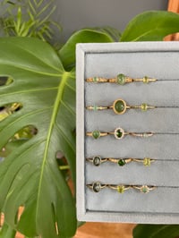 Image 3 of Ethereal Green Gold Crystal Rings