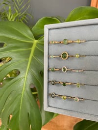 Image 4 of Ethereal Green Gold Crystal Rings