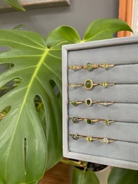 Image 5 of Ethereal Green Gold Crystal Rings