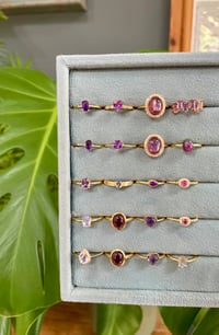 Image 2 of Celestial Violet Crystal Rings