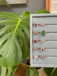 Image 7 of Mixed Aurora Rose Gold Crystal Rings