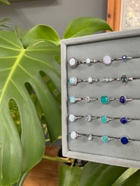 Image 4 of Sea Blue Crystal Rings