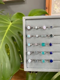 Image 7 of Sea Blue Crystal Rings