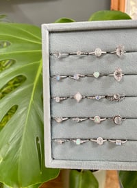 Image 2 of Mystical Silver Crystal Rings