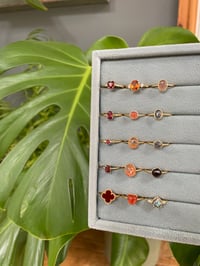 Image 7 of Autumnal Gold Crystal Rings!
