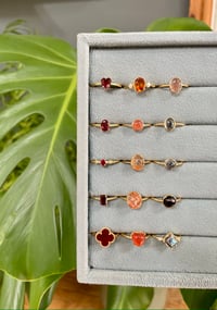 Image 2 of Autumnal Gold Crystal Rings!