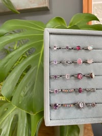 Image 4 of August Pink Crystal Rings