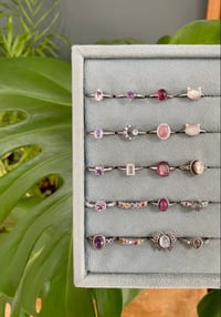Image 6 of August Pink Crystal Rings