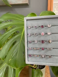 Image 7 of August Pink Crystal Rings