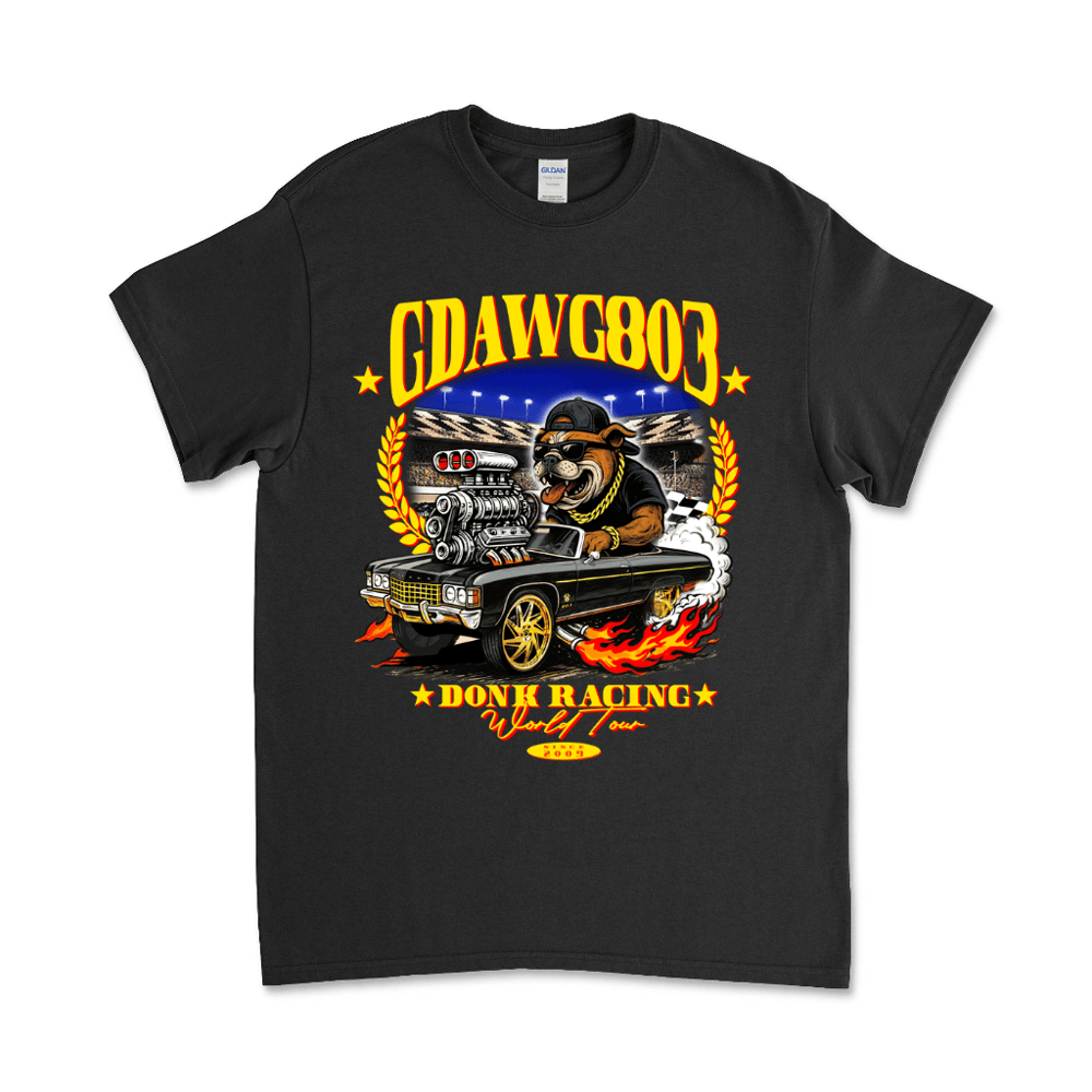 Image of Gdawg Donk Racing World Tour T-Shirt (Black)