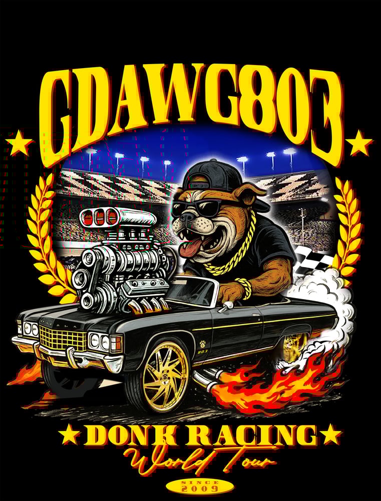Image of Gdawg Donk Racing World Tour T-Shirt (Black)