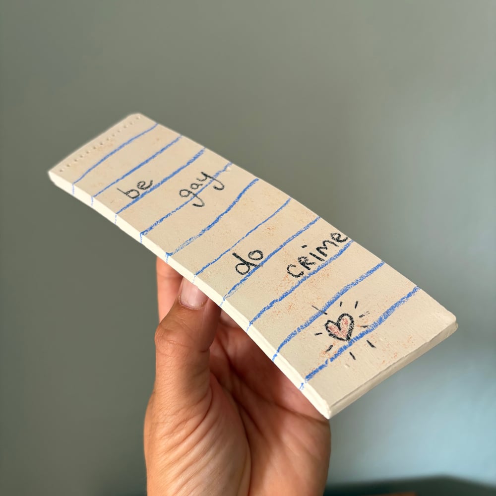 Image of Gay Crime Ceramic note
