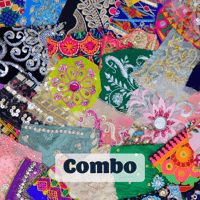 Image 5 of Mixed Sari Snippets - Embroidered or Sparkly