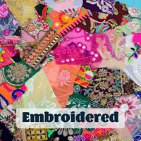 Image 3 of Mixed Sari Snippets - Embroidered or Sparkly