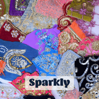 Image 4 of Mixed Sari Snippets - Embroidered or Sparkly