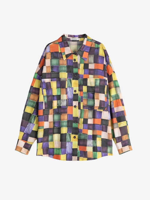 Image of 1-Camisa estampado Rainbow Plaid