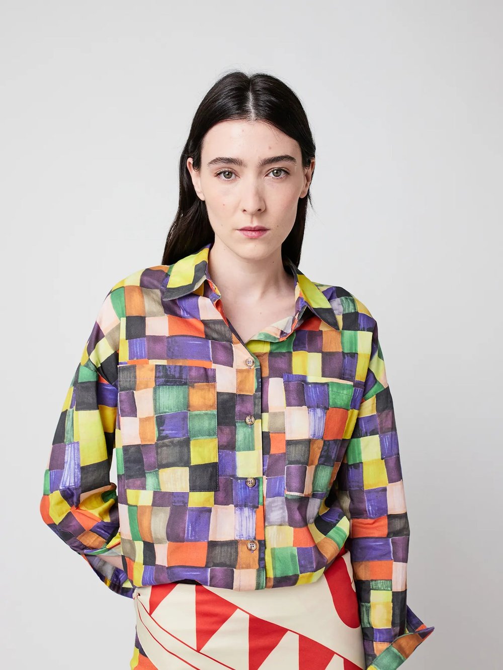 Image of 1-Camisa estampado Rainbow Plaid