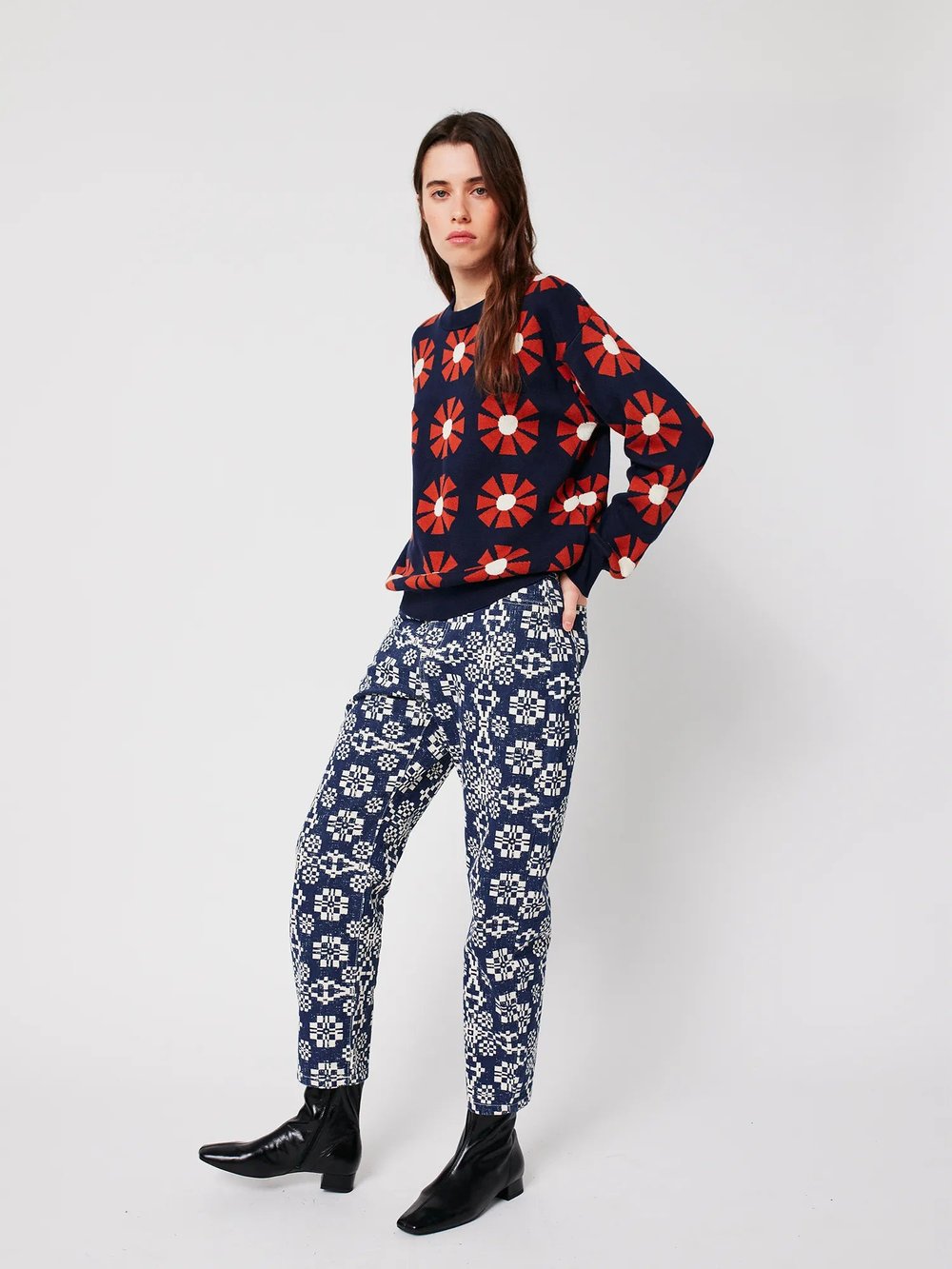 Image of 2- Pantalón vaquero estampado Kaleidoscope